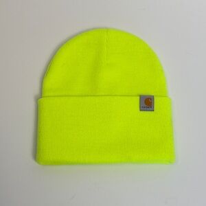 Carhartt Neon Yellow Acrylic Beanie Hat | Adult One Size | Winter Work Cap